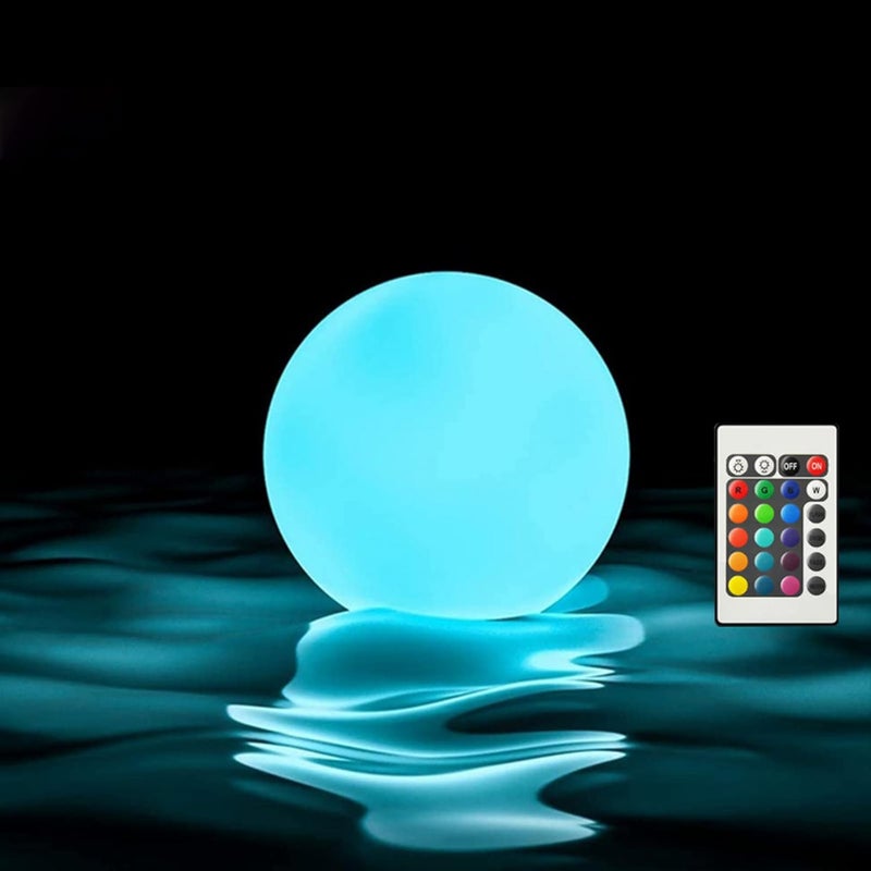 Borelor Floating Pool Lights,3-Inch USB Rechargeable & Remote Control Globe Lamp IP68 Waterproof 16 Color Change Hot Tub Bath Lights, Party Holiday Outdoor Christmas Decorations(1 Pack) - Image 1